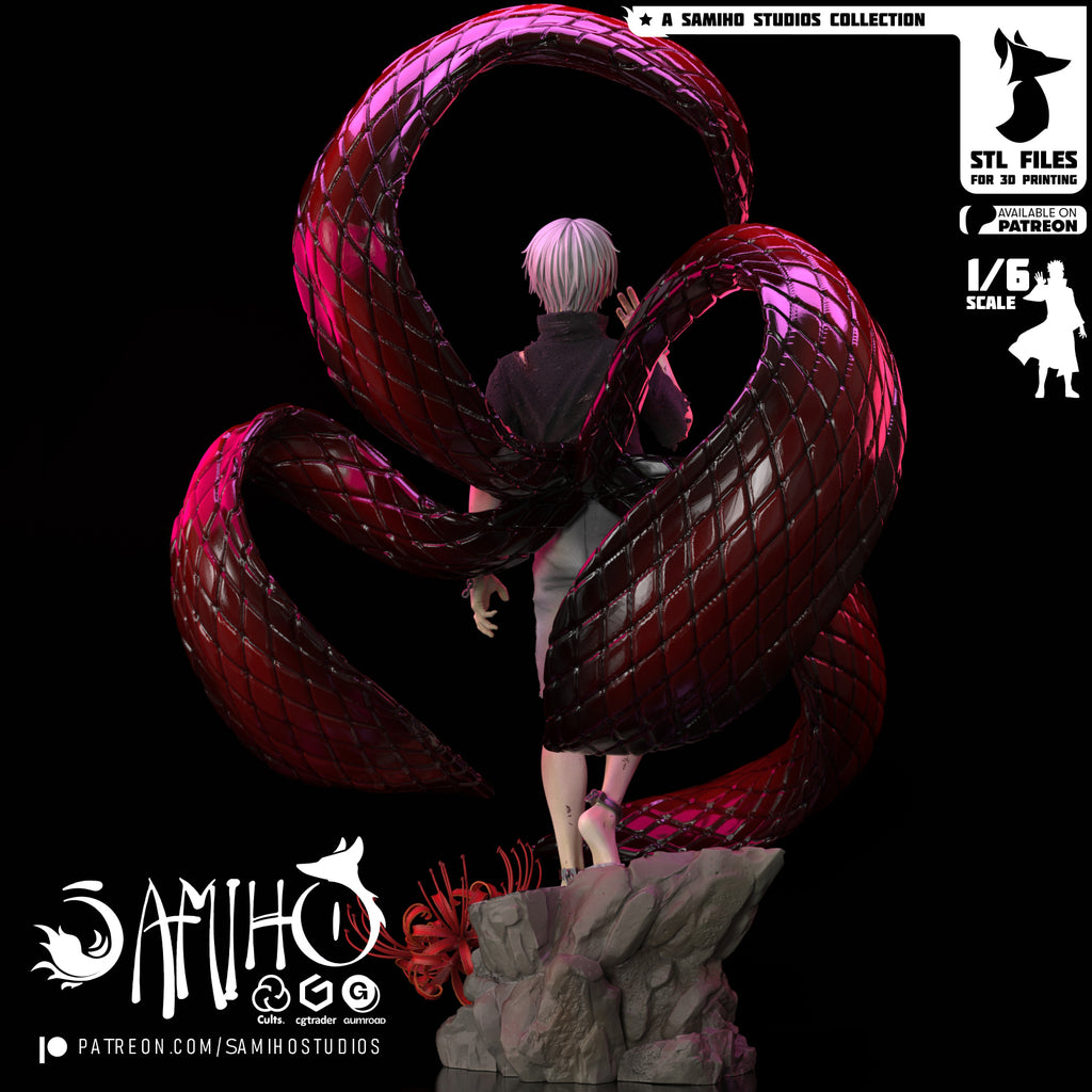 Ken Kaneki | Fan Art | [ SamihoStudio ] 3D RESIN PRINT