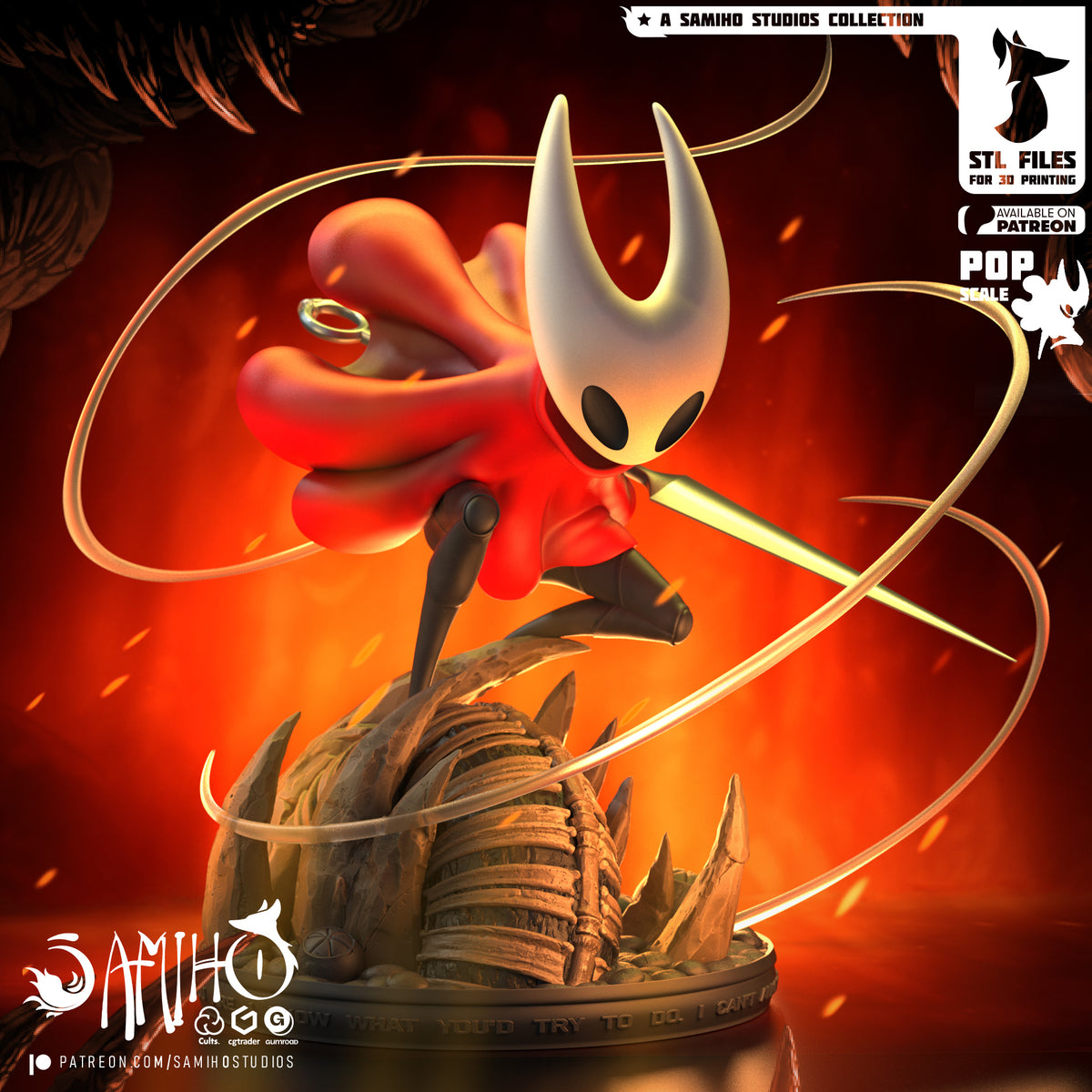 Silksong Hornet, from Hollow Knight: Silk Song (SamihoStudios) 3D RESIN PRINT