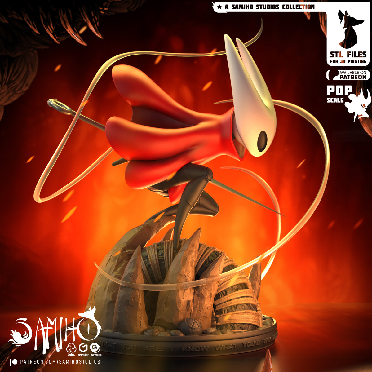 Silksong Hornet, from Hollow Knight: Silk Song (SamihoStudios) 3D RESIN PRINT