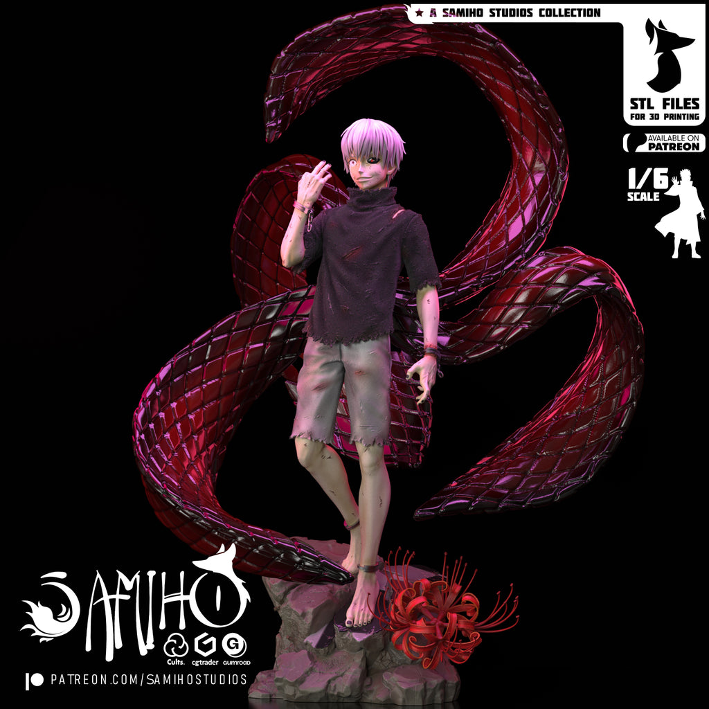 Ken Kaneki | Fan Art | [ SamihoStudio ] 3D RESIN PRINT
