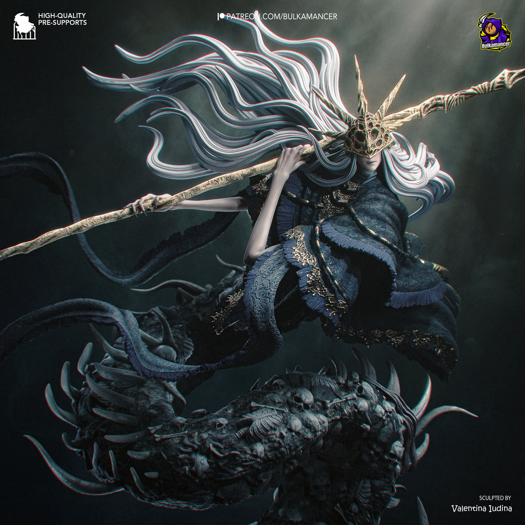 Abyssal Devourer Resin Statue – Dark Fantasy Monster Mage Figure – Resin Model Kit
