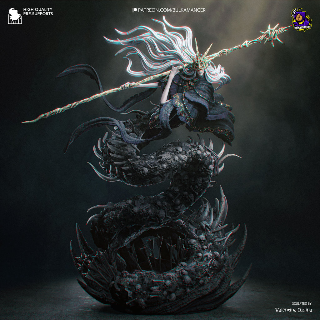 Abyssal Devourer Resin Statue – Dark Fantasy Monster Mage Figure – Resin Model Kit