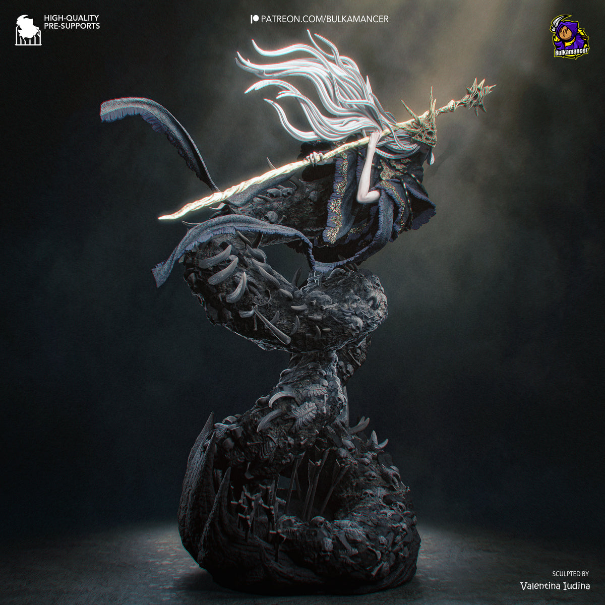 Abyssal Devourer Resin Statue – Dark Fantasy Monster Mage Figure – Resin Model Kit