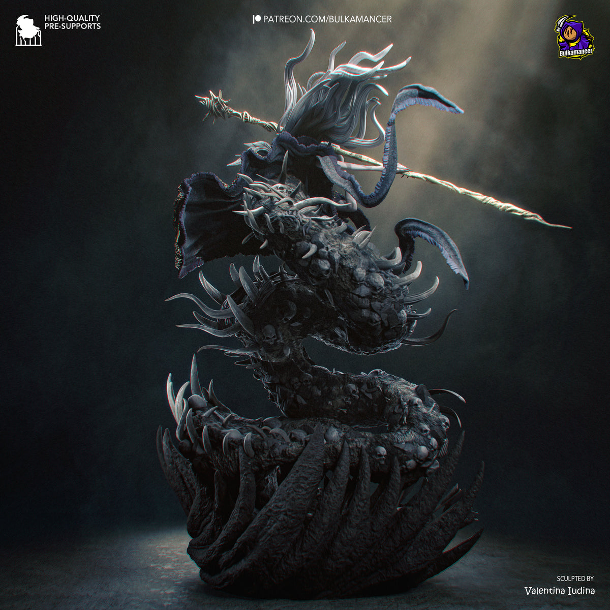 Abyssal Devourer Resin Statue – Dark Fantasy Monster Mage Figure – Resin Model Kit