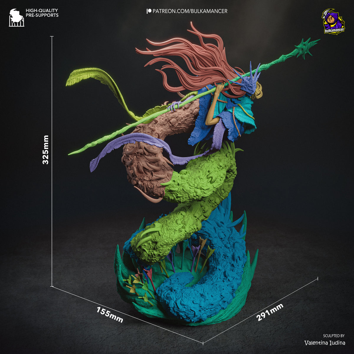 Abyssal Devourer Resin Statue – Dark Fantasy Monster Mage Figure – Resin Model Kit