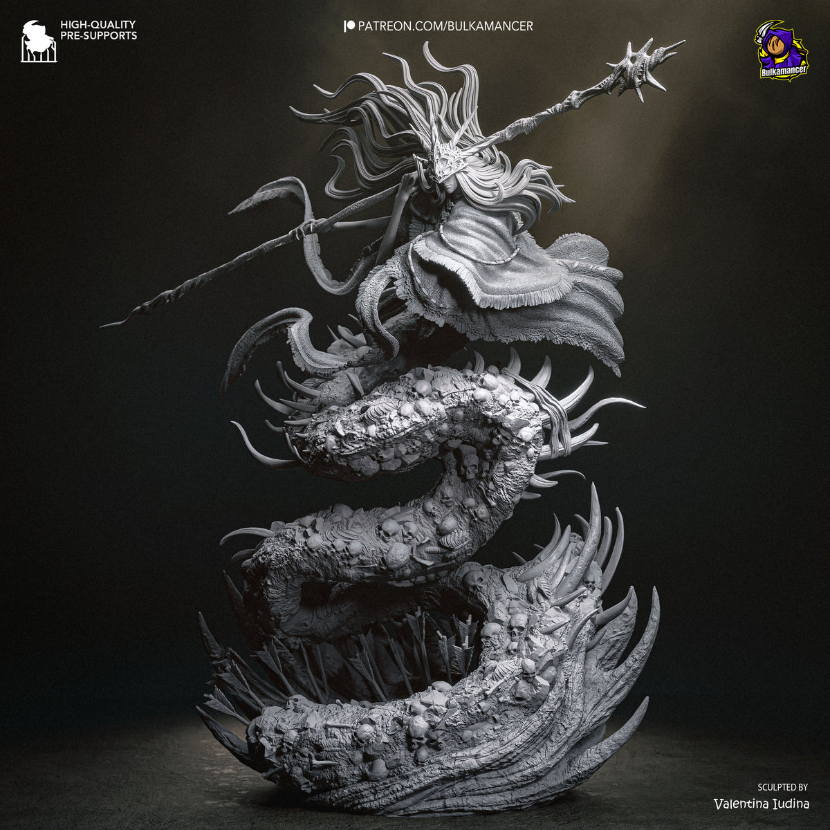 Abyssal Devourer Resin Statue – Dark Fantasy Monster Mage Figure – Resin Model Kit
