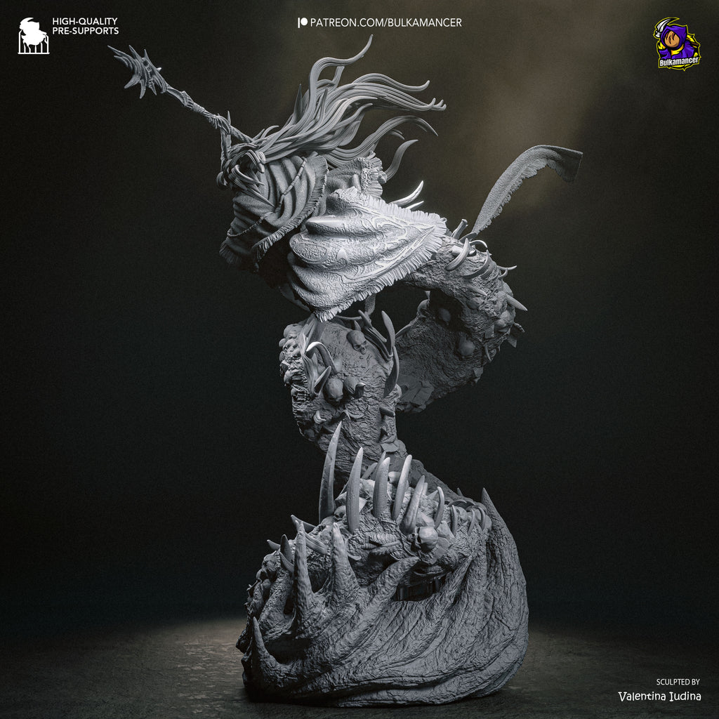 Abyssal Devourer Resin Statue – Dark Fantasy Monster Mage Figure – Resin Model Kit