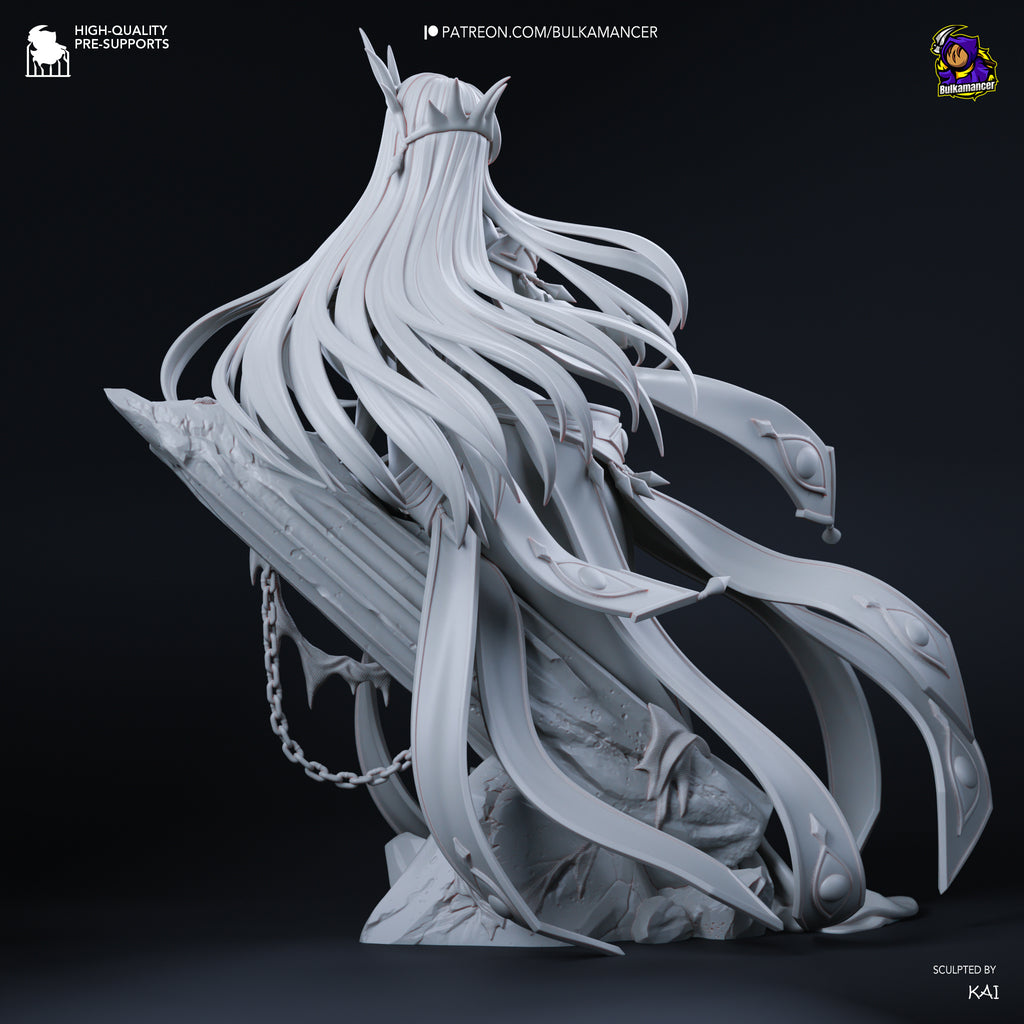 Mystic Green Haired Witch Anime Figure – Resin Statue Model Kit Display Piece