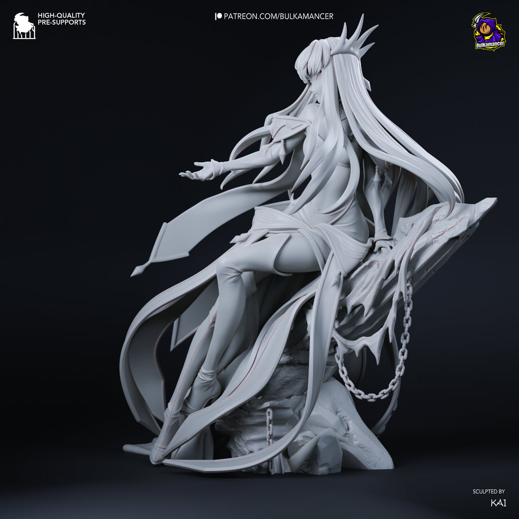 Mystic Green Haired Witch Anime Figure – Resin Statue Model Kit Display Piece