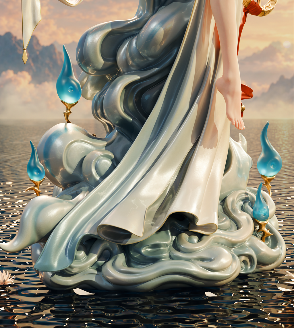 Ethereal Elven Mage Resin Statue – Elegant Fantasy Sorceress Figure –  Model Kit