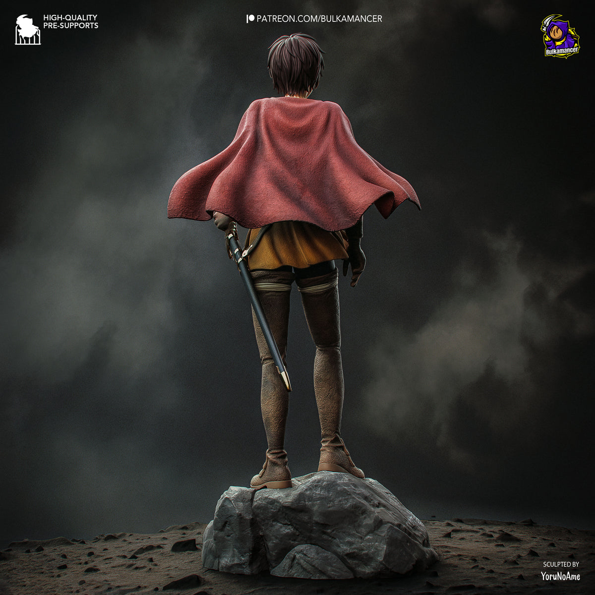 Armored Fantasy Huntress Resin Statue – Dark Fantasy Warrior Woman Figure – High Detail Garage Kit