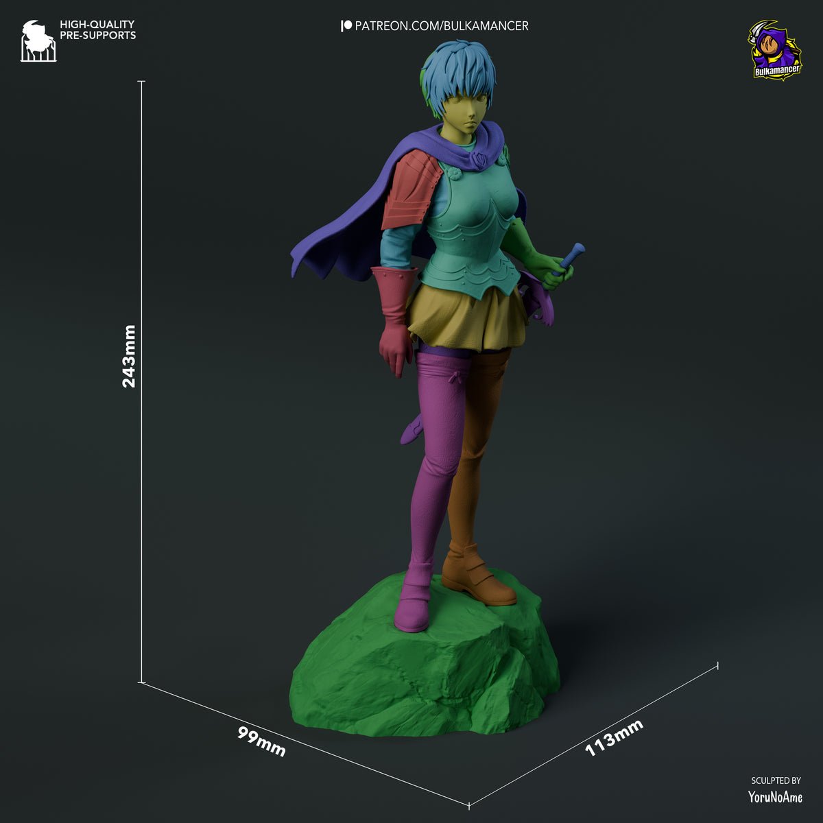 Armored Fantasy Huntress Resin Statue – Dark Fantasy Warrior Woman Figure – High Detail Garage Kit