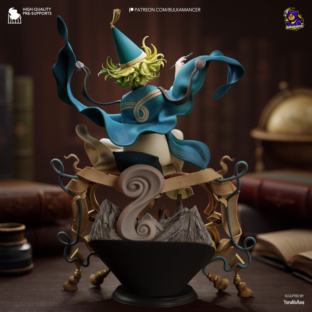 Young Witch Apprentice Resin Statue – Magical Fantasy Girl Figure – Model Kit – High Detail Collector Display Piece