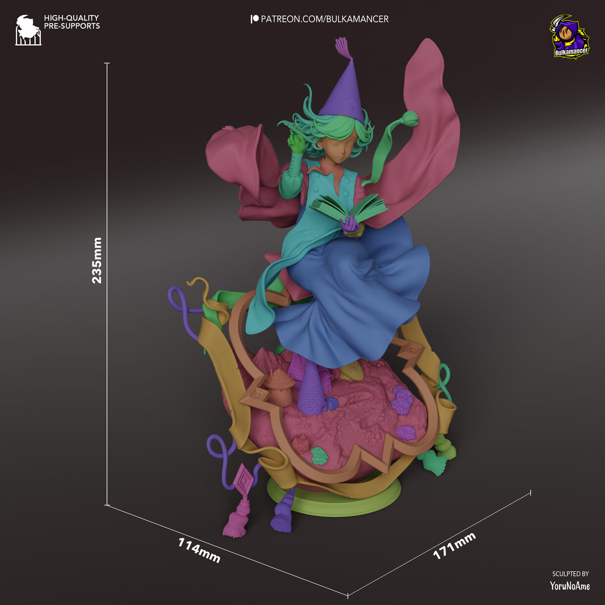 Young Witch Apprentice Resin Statue – Magical Fantasy Girl Figure – Model Kit – High Detail Collector Display Piece