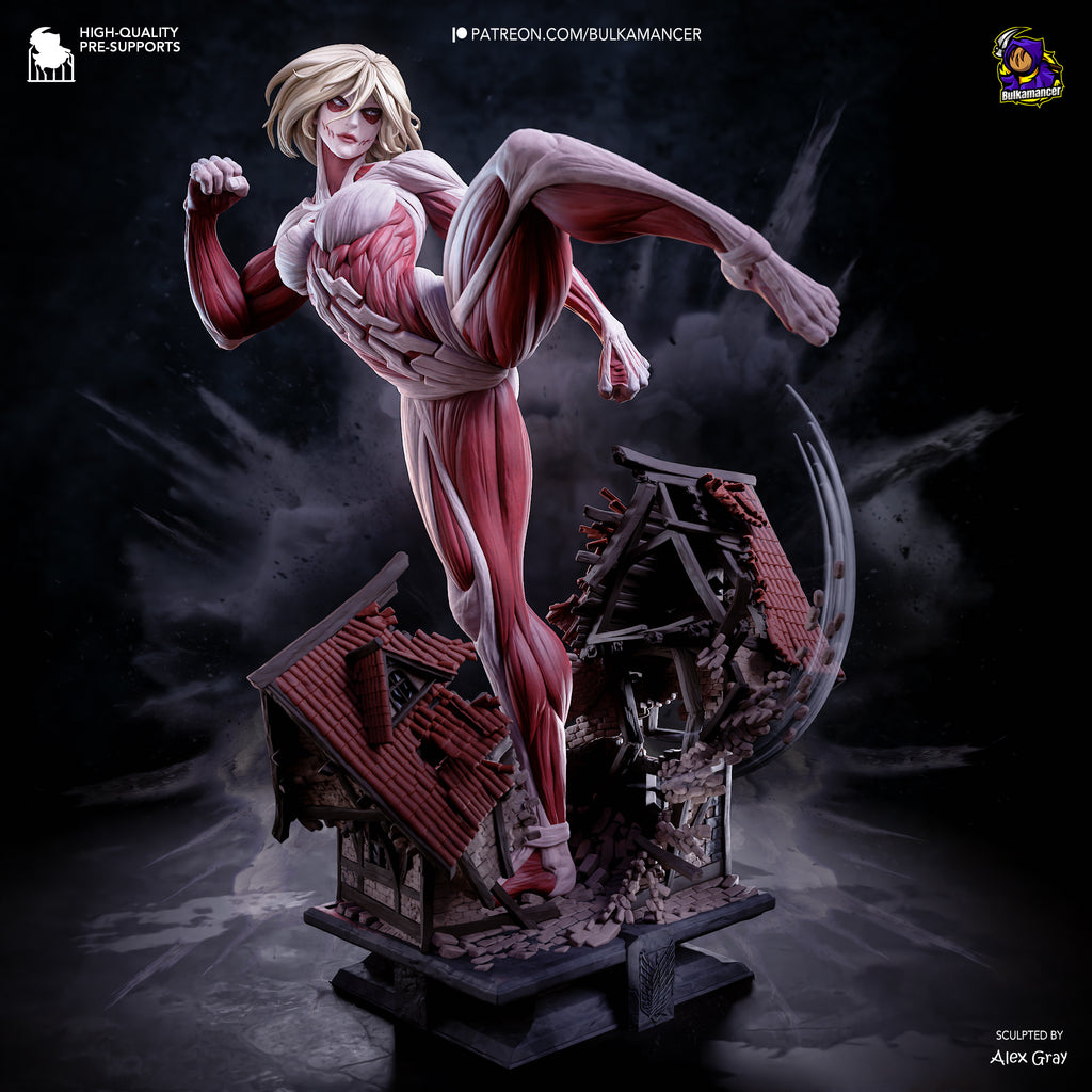 Muscular Giantess Resin Statue – Dark Fantasy Female Monster Figure – Model Kit