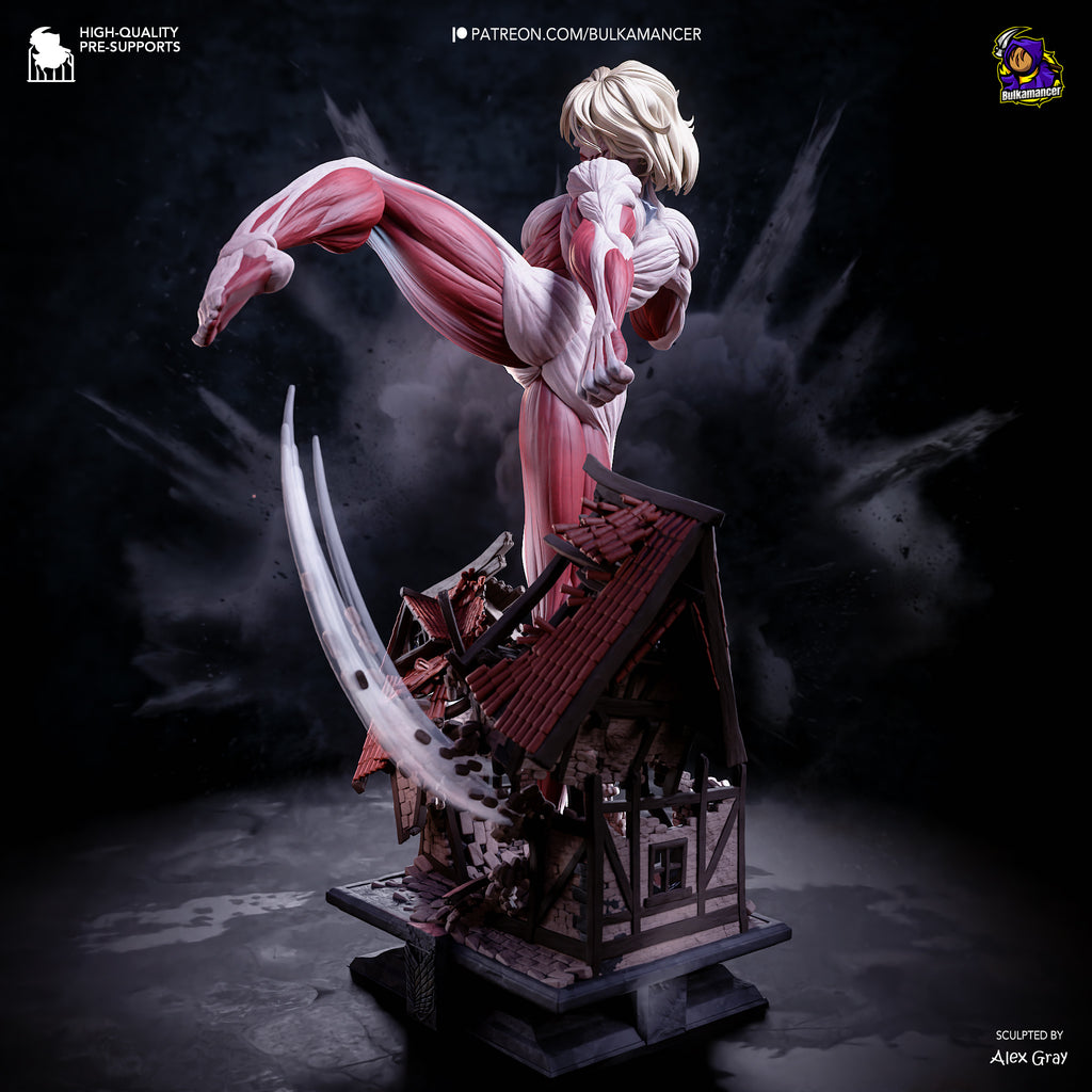 Muscular Giantess Resin Statue – Dark Fantasy Female Monster Figure – Model Kit