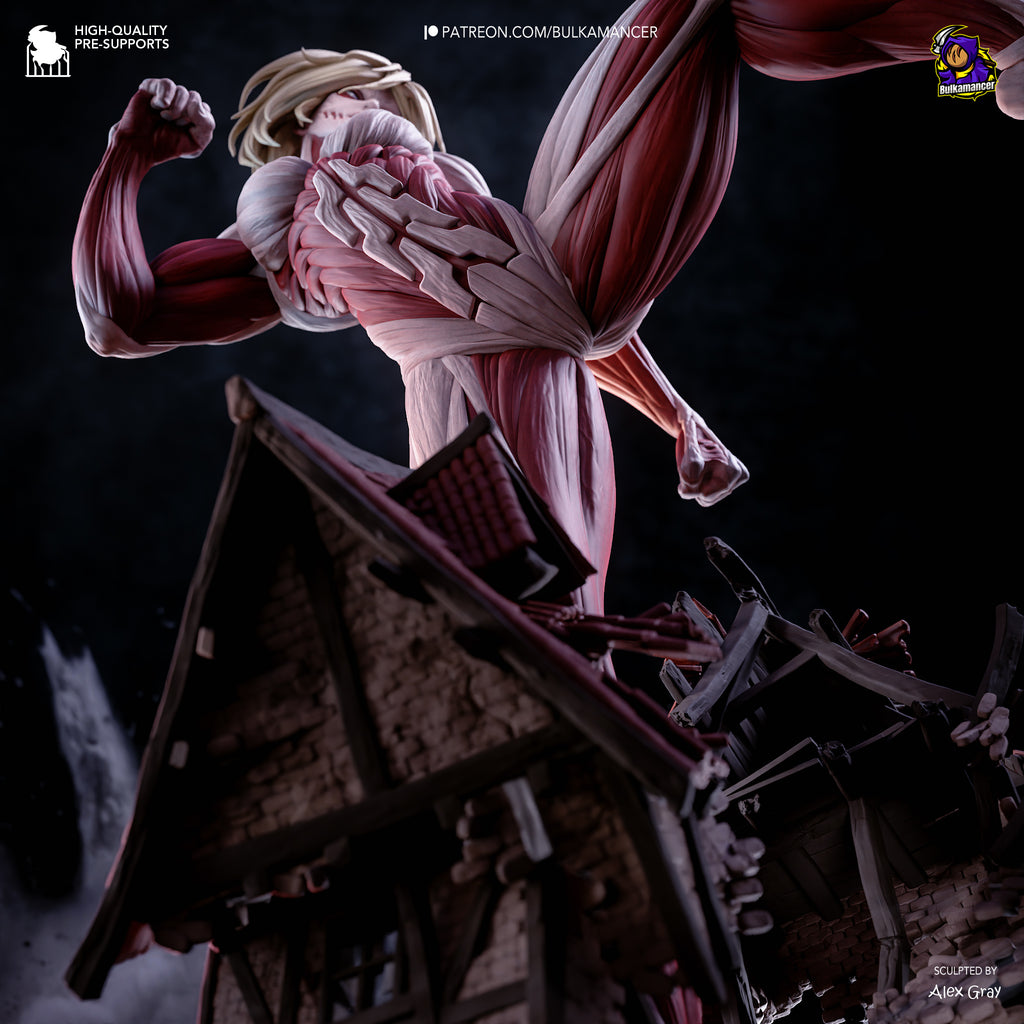 Muscular Giantess Resin Statue – Dark Fantasy Female Monster Figure – Model Kit