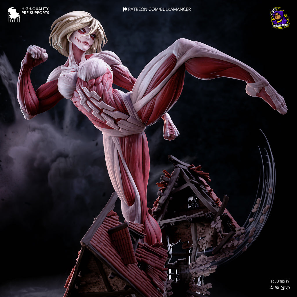 Muscular Giantess Resin Statue – Dark Fantasy Female Monster Figure – Model Kit