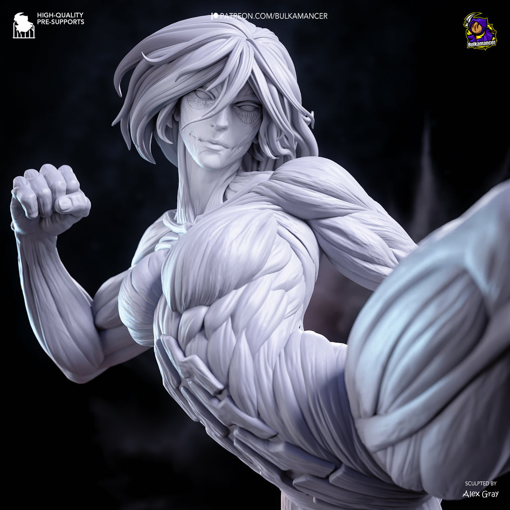 Muscular Giantess Resin Statue – Dark Fantasy Female Monster Figure – Model Kit