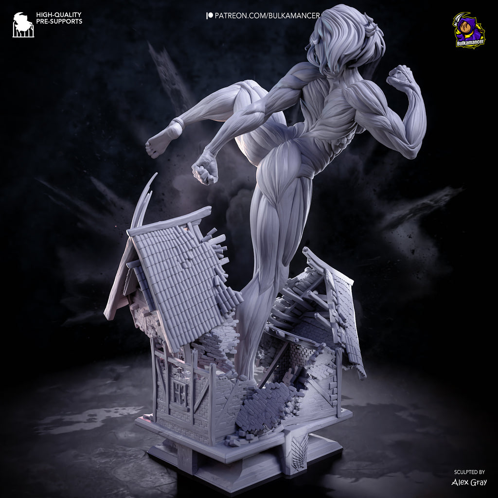 Muscular Giantess Resin Statue – Dark Fantasy Female Monster Figure – Model Kit