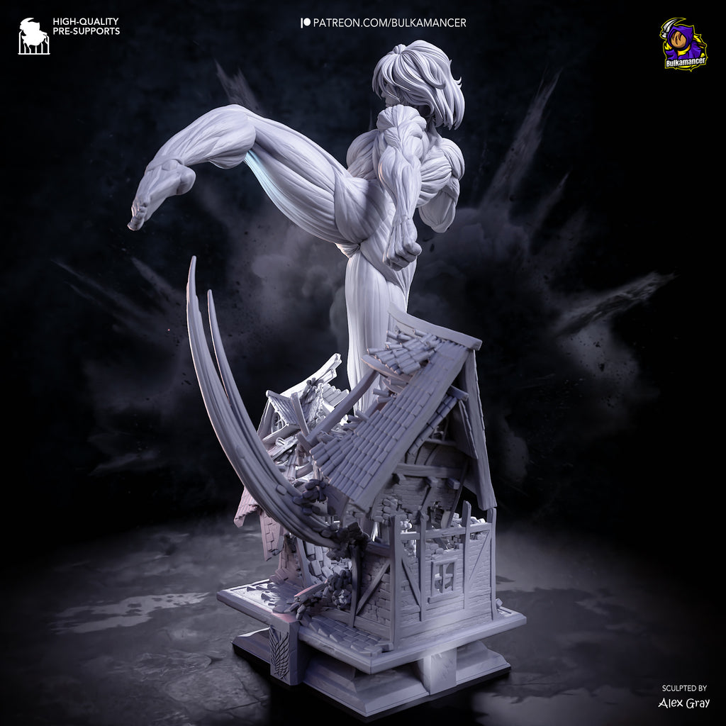 Muscular Giantess Resin Statue – Dark Fantasy Female Monster Figure – Model Kit