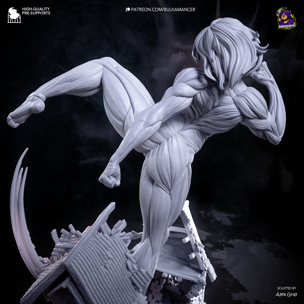 Muscular Giantess Resin Statue – Dark Fantasy Female Monster Figure – Model Kit
