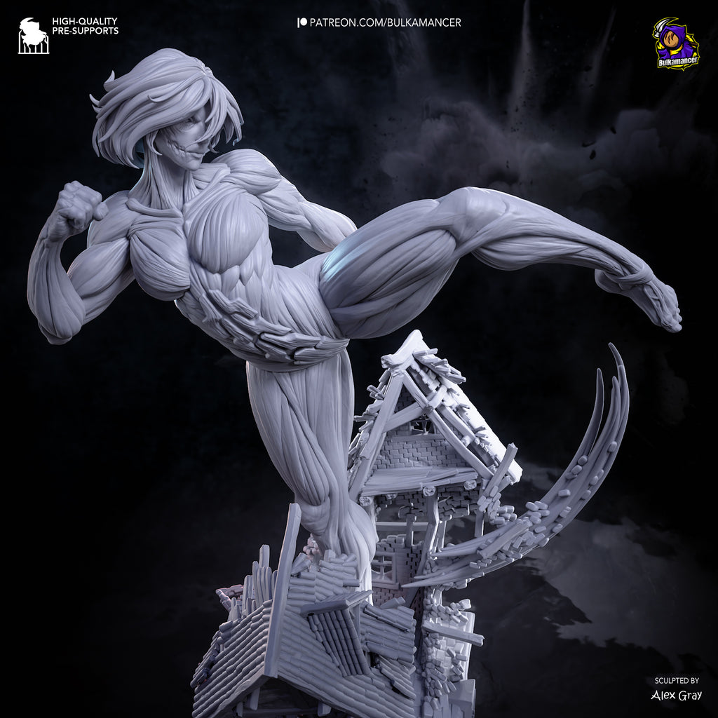 Muscular Giantess Resin Statue – Dark Fantasy Female Monster Figure – Model Kit