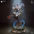 Elven Mage & Heroic Swordsman Resin Statue – Fantasy Adventure Couple Figure – High Detail Collector Display Piece