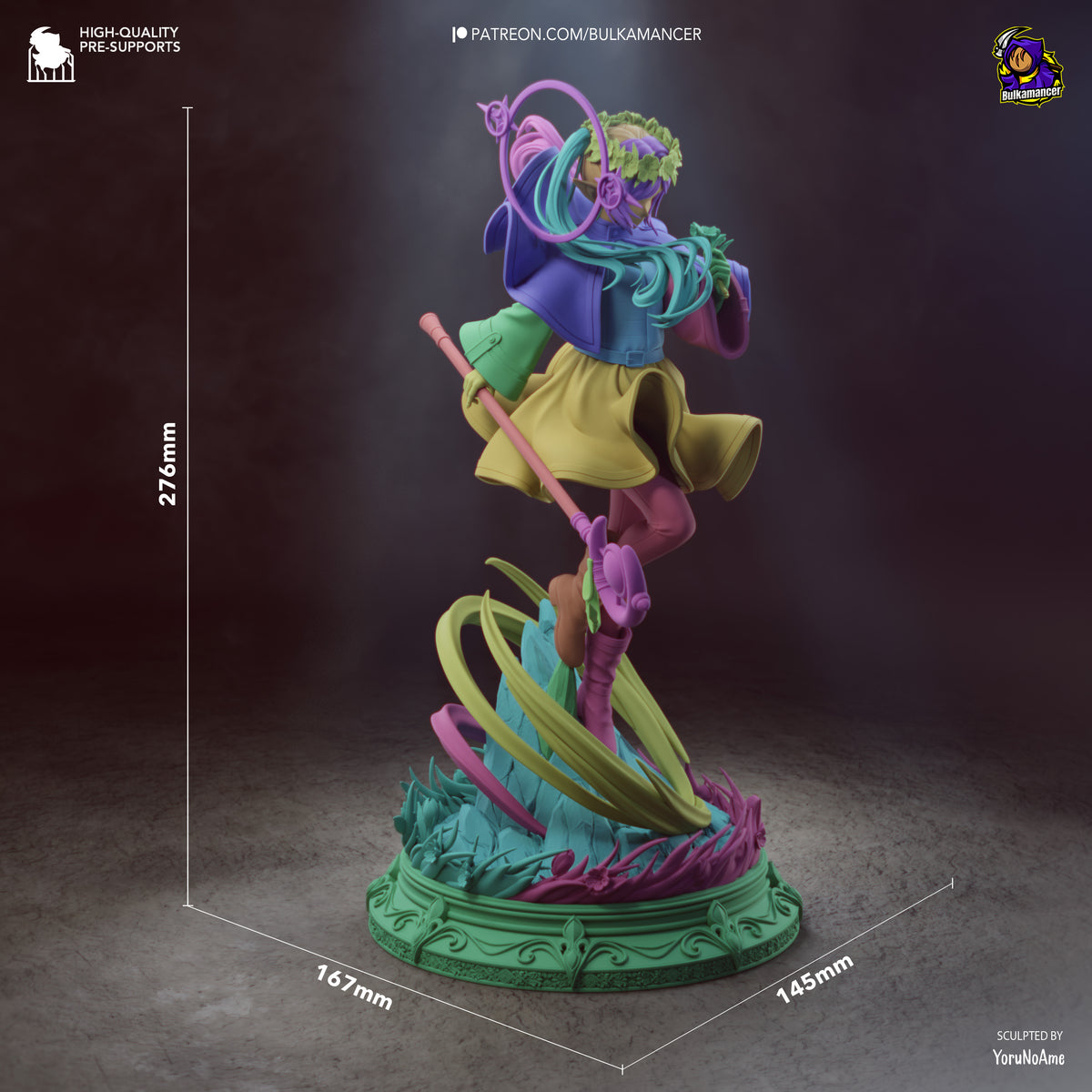 Elven Mage & Heroic Swordsman Resin Statue – Fantasy Adventure Couple Figure – High Detail Collector Display Piece
