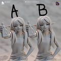 Elven Alchemist Resin Statue – Traveling Fantasy Mage Girl Figure – Model Kit – Collector Display