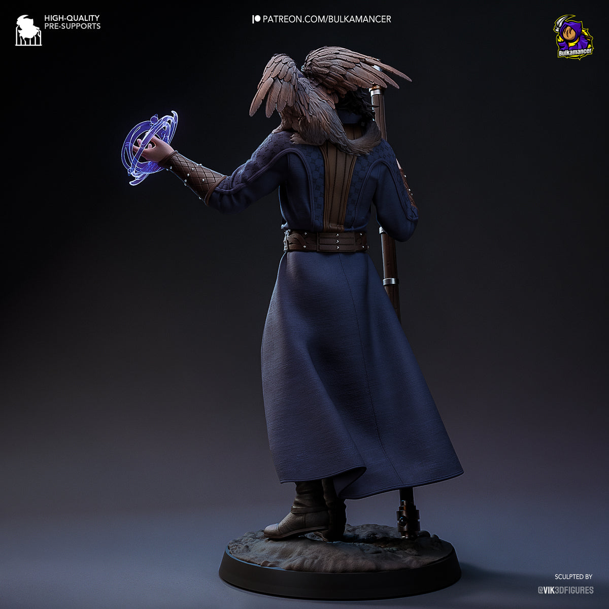 Arcane Scholar Resin Figure – High Fantasy Wizard Statue –  Garage Kit – Premium Collector Display