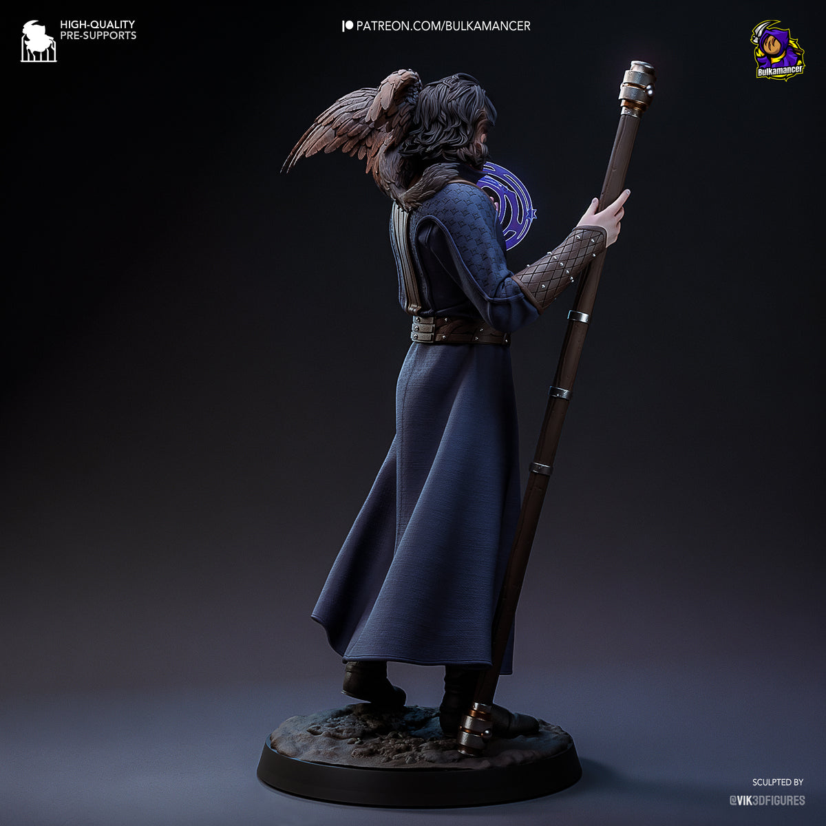 Arcane Scholar Resin Figure – High Fantasy Wizard Statue –  Garage Kit – Premium Collector Display