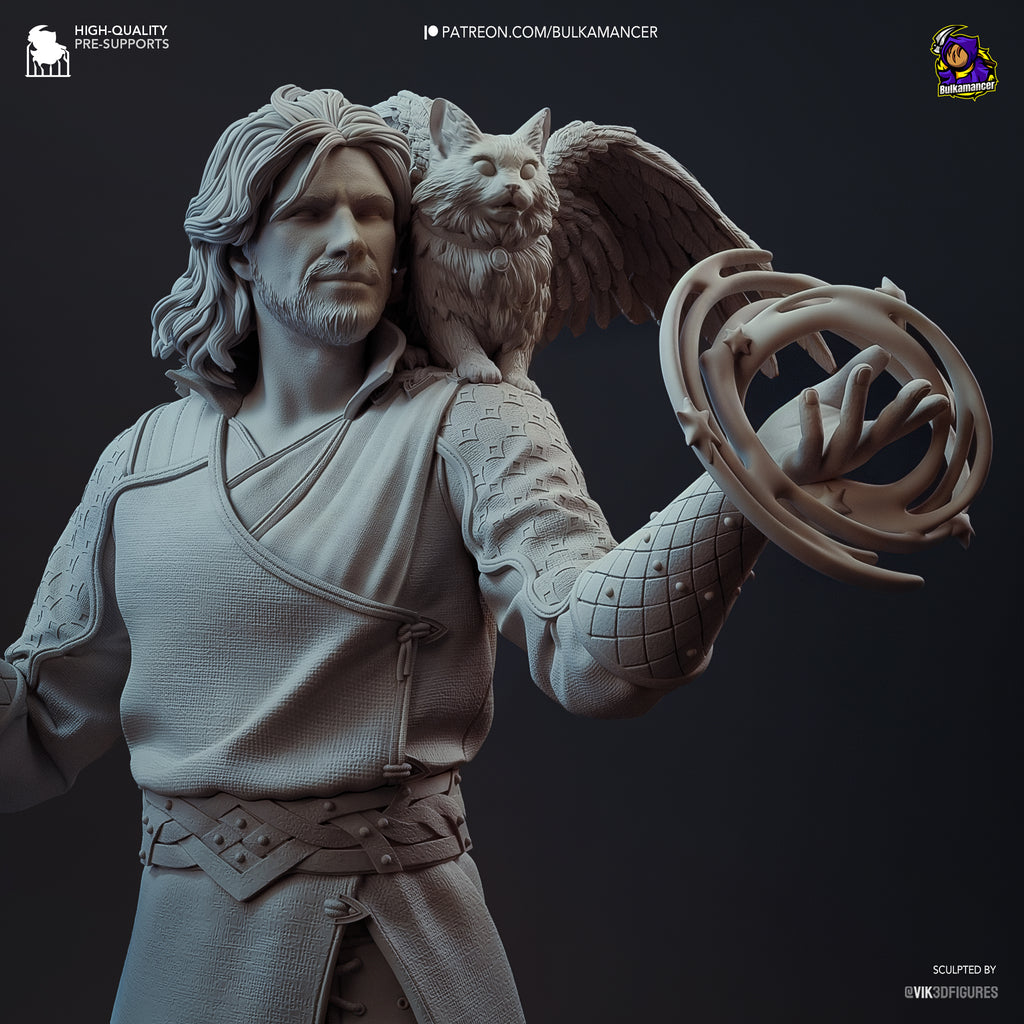 Arcane Scholar Resin Figure – High Fantasy Wizard Statue –  Garage Kit – Premium Collector Display