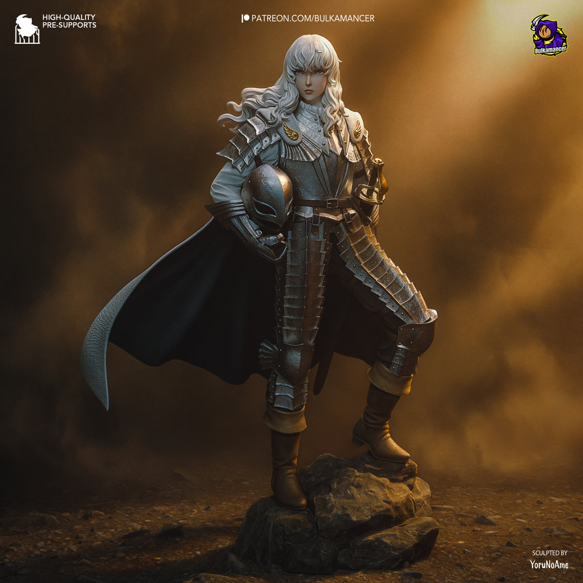 Elegant Hawk Knight Resin Figure – Dark Fantasy Warrior Statue – High Detail Resin Model Kit – Collector Display