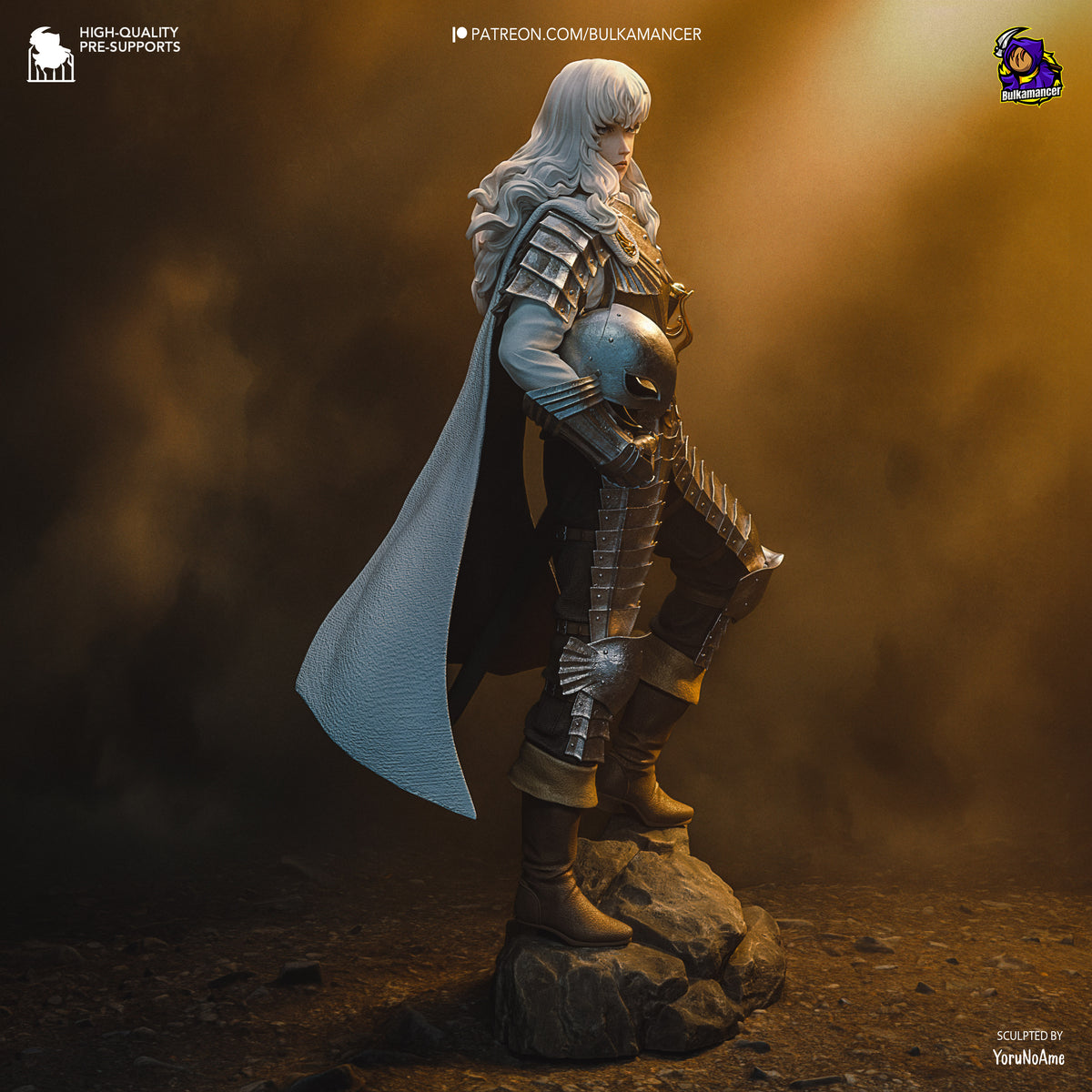 Elegant Hawk Knight Resin Figure – Dark Fantasy Warrior Statue – High Detail Resin Model Kit – Collector Display