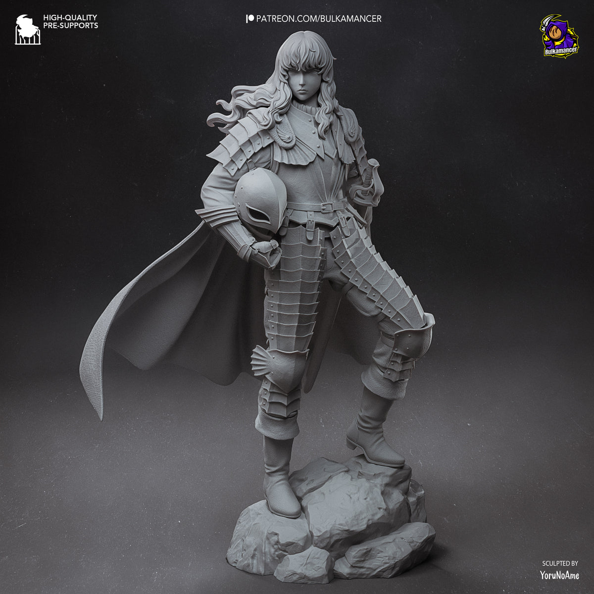 Elegant Hawk Knight Resin Figure – Dark Fantasy Warrior Statue – High Detail Resin Model Kit – Collector Display