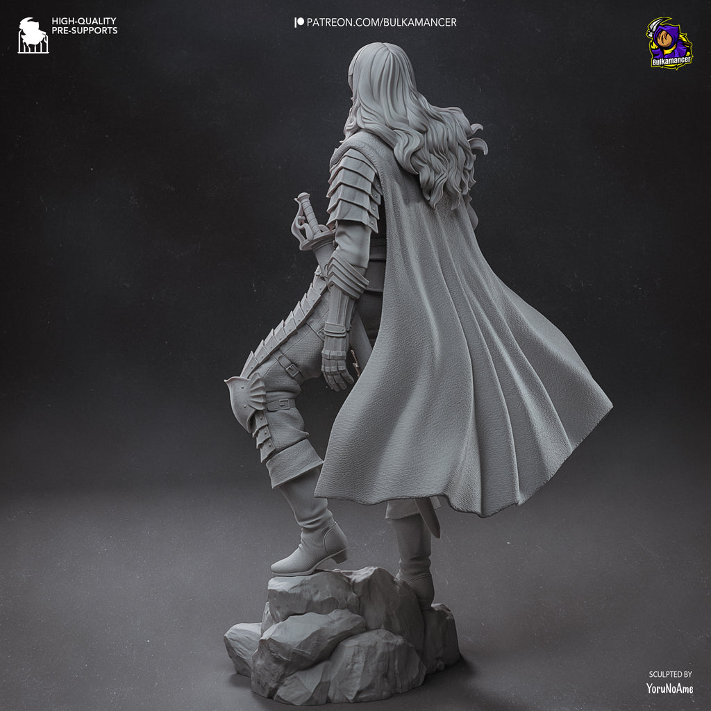 Elegant Hawk Knight Resin Figure – Dark Fantasy Warrior Statue – High Detail Resin Model Kit – Collector Display