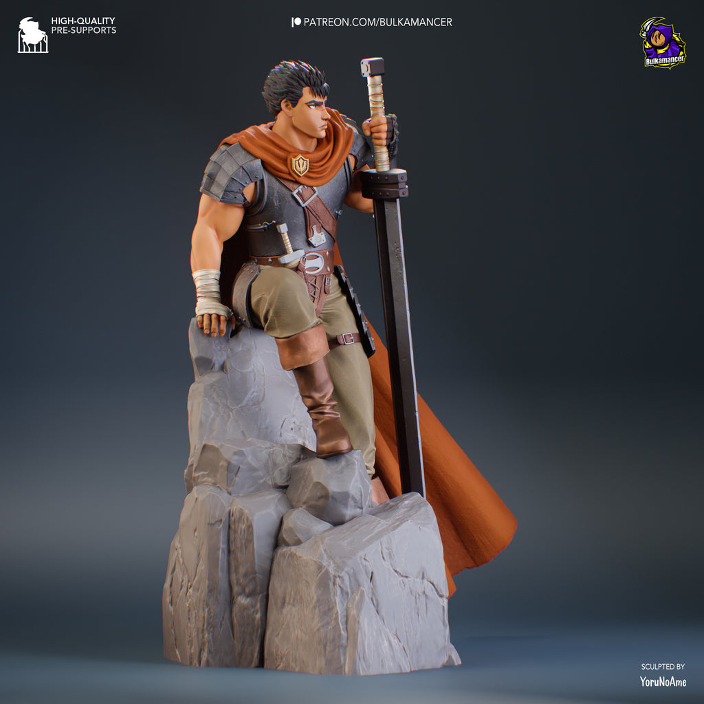 Wandering Swordsman Resin Statue – Dark Fantasy Mercenary Figure – High Detail Unpainted Garage Kit – Premium Display