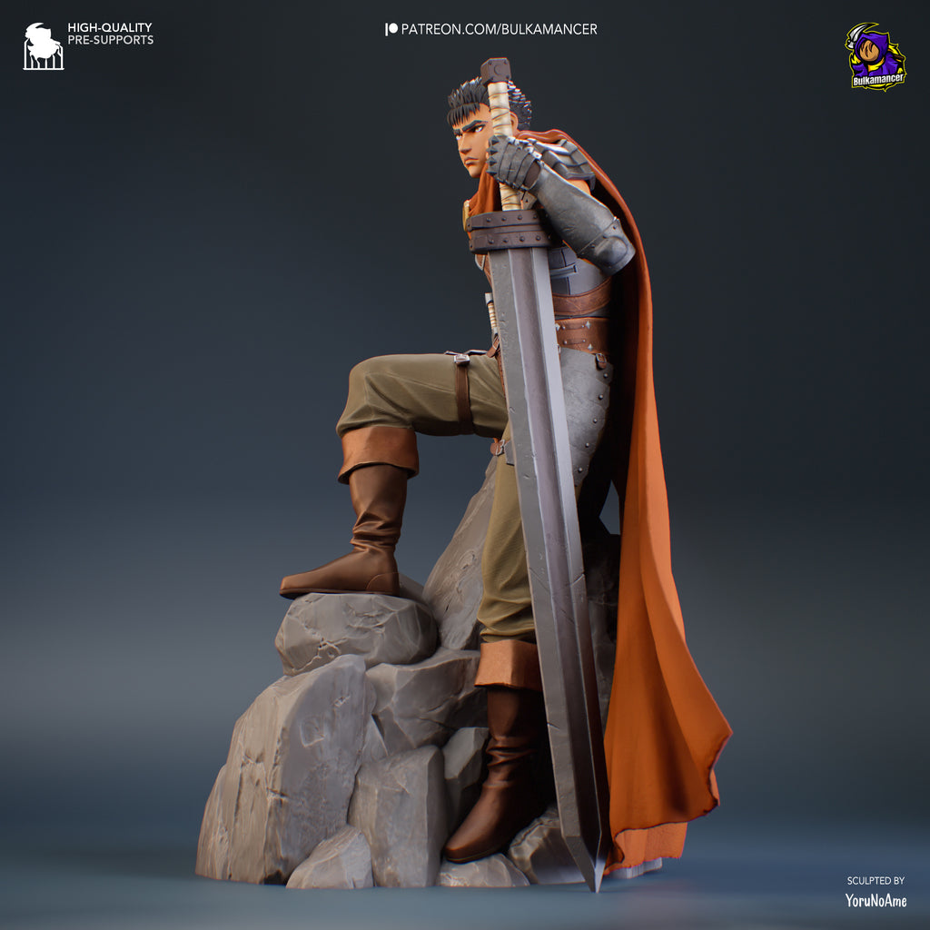 Wandering Swordsman Resin Statue – Dark Fantasy Mercenary Figure – High Detail Unpainted Garage Kit – Premium Display