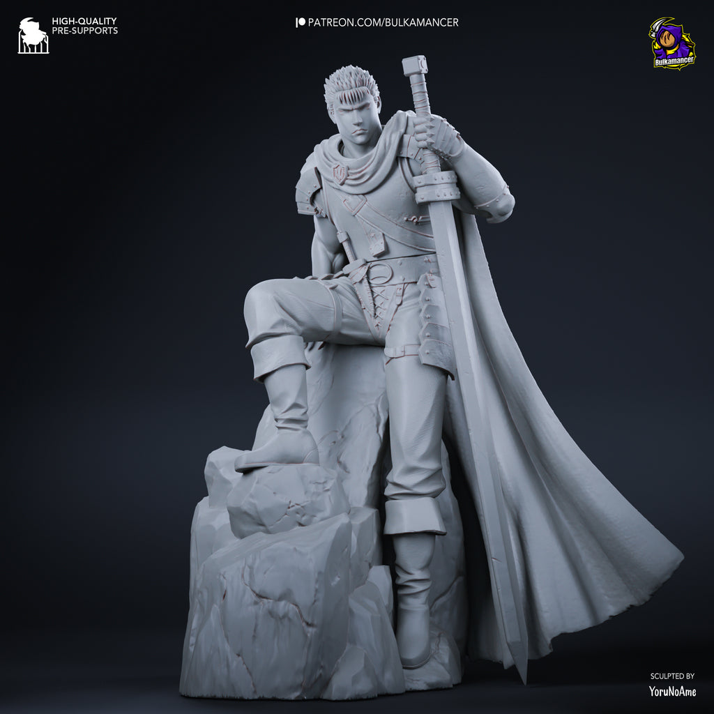 Wandering Swordsman Resin Statue – Dark Fantasy Mercenary Figure – High Detail Unpainted Garage Kit – Premium Display