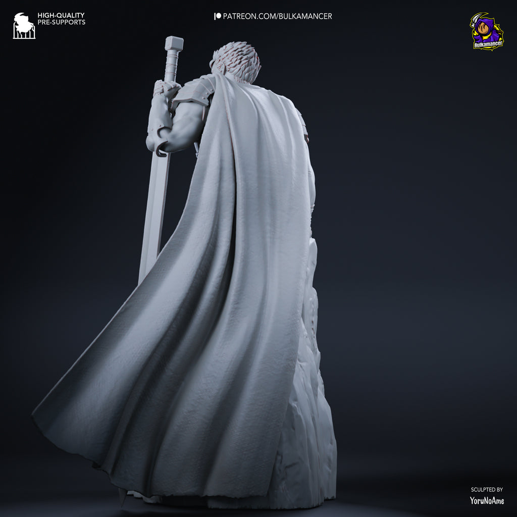 Wandering Swordsman Resin Statue – Dark Fantasy Mercenary Figure – High Detail Unpainted Garage Kit – Premium Display