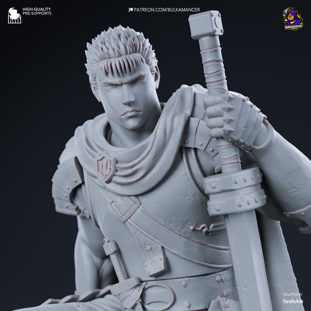 Wandering Swordsman Resin Statue – Dark Fantasy Mercenary Figure – High Detail Unpainted Garage Kit – Premium Display