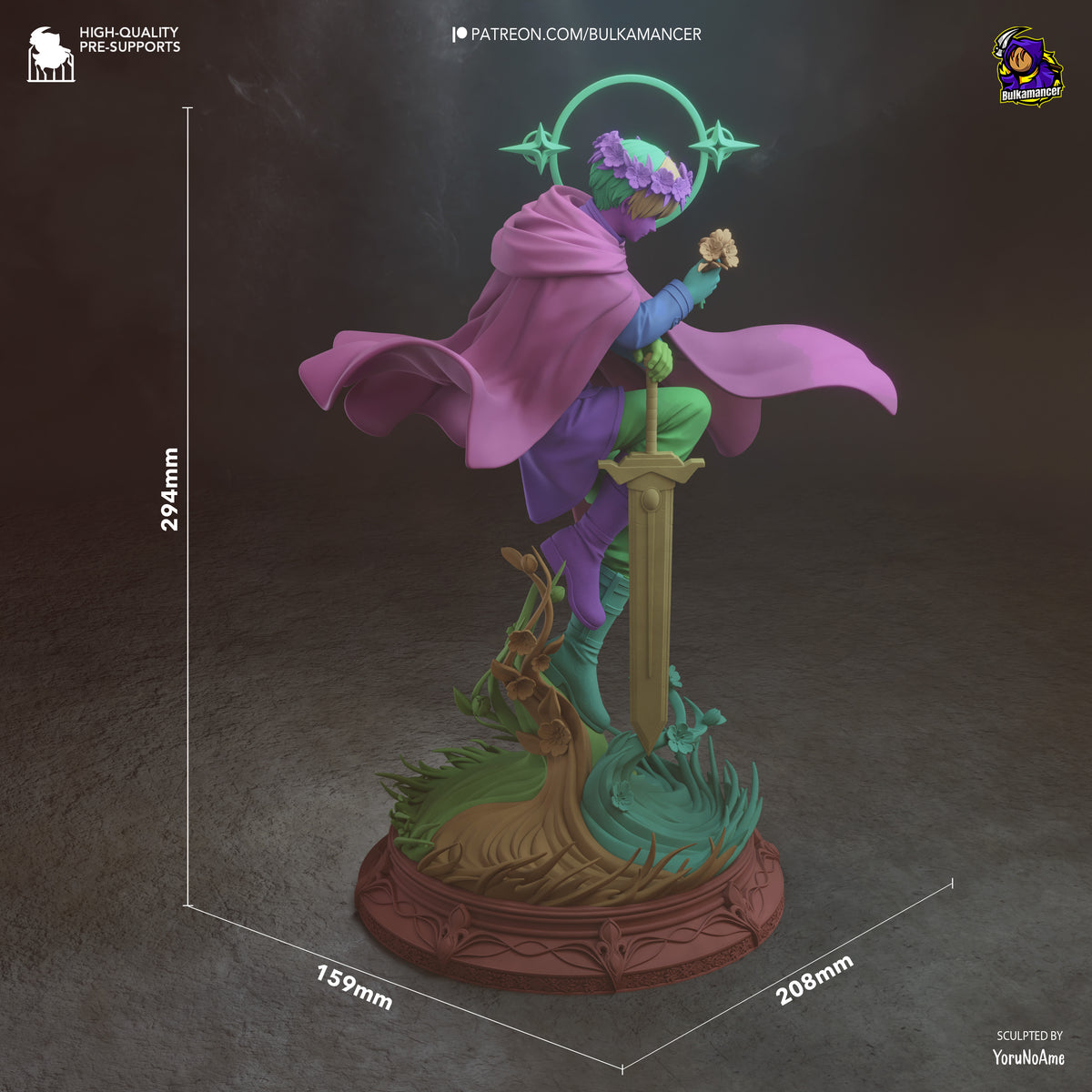 Elven Mage & Heroic Swordsman Resin Statue – Fantasy Adventure Couple Figure – High Detail Collector Display Piece