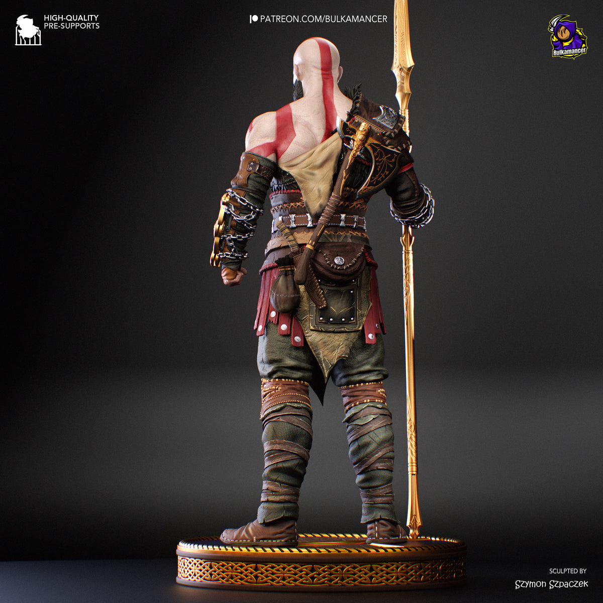 Ashen God Slayer Resin Figure – Norse Mythology Warrior Statue – Garage Kit – Premium Collector Display