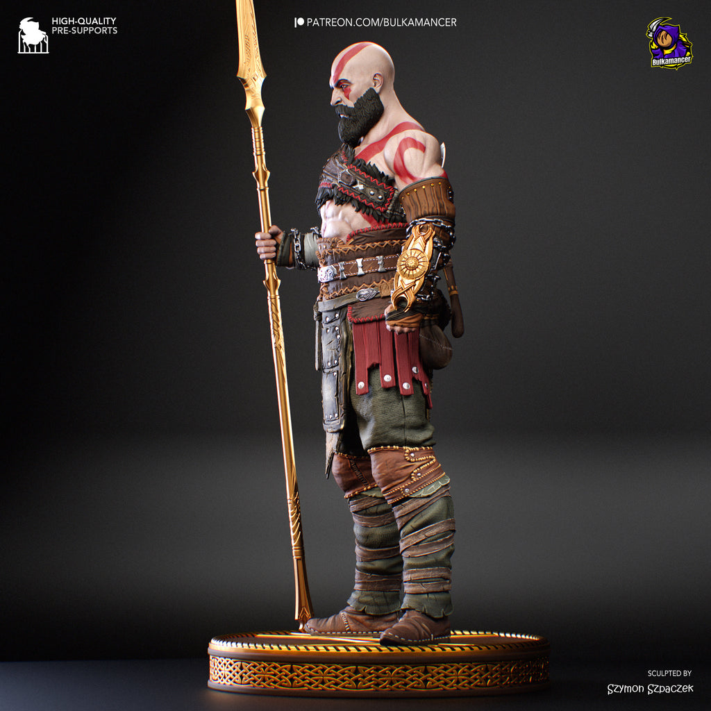 Ashen God Slayer Resin Figure – Norse Mythology Warrior Statue – Garage Kit – Premium Collector Display