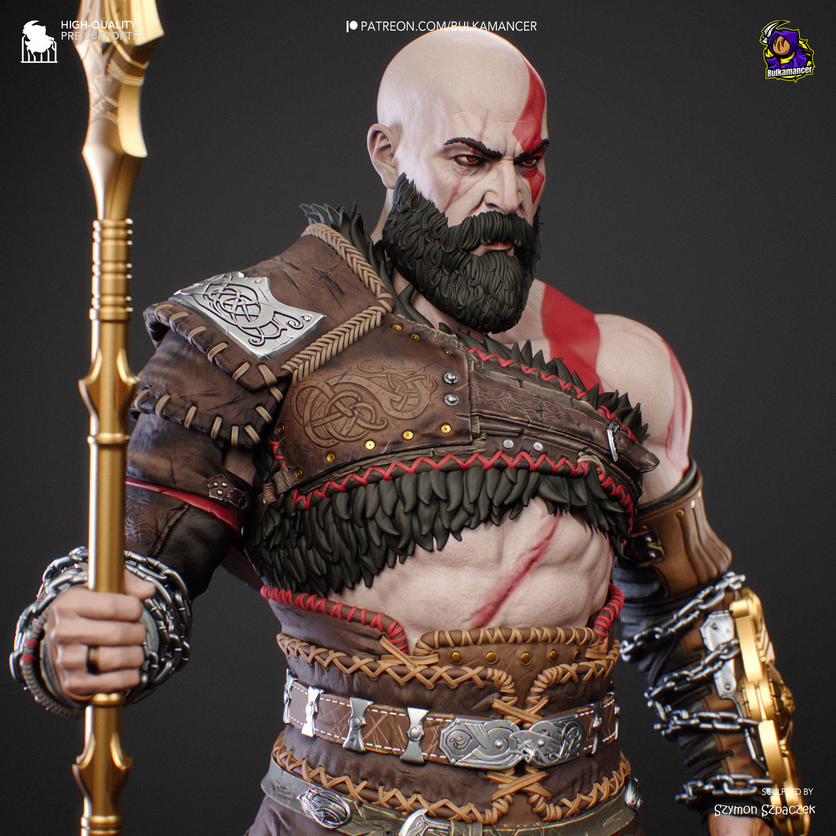 Ashen God Slayer Resin Figure – Norse Mythology Warrior Statue – Garage Kit – Premium Collector Display