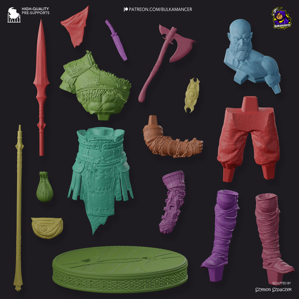 Ashen God Slayer Resin Figure – Norse Mythology Warrior Statue – Garage Kit – Premium Collector Display