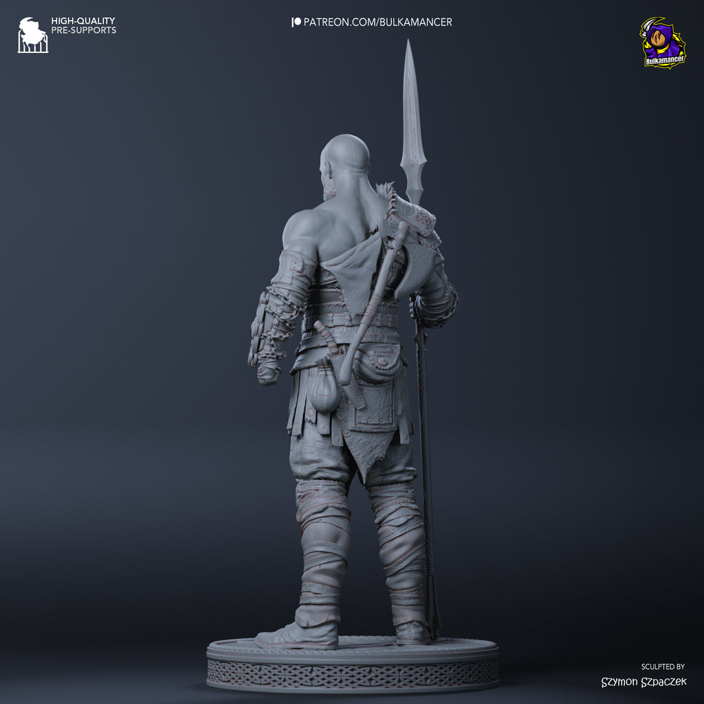 Ashen God Slayer Resin Figure – Norse Mythology Warrior Statue – Garage Kit – Premium Collector Display