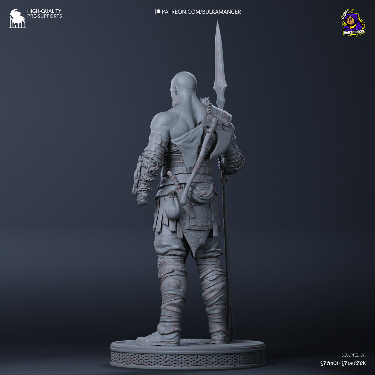 Ashen God Slayer Resin Figure – Norse Mythology Warrior Statue – Garage Kit – Premium Collector Display