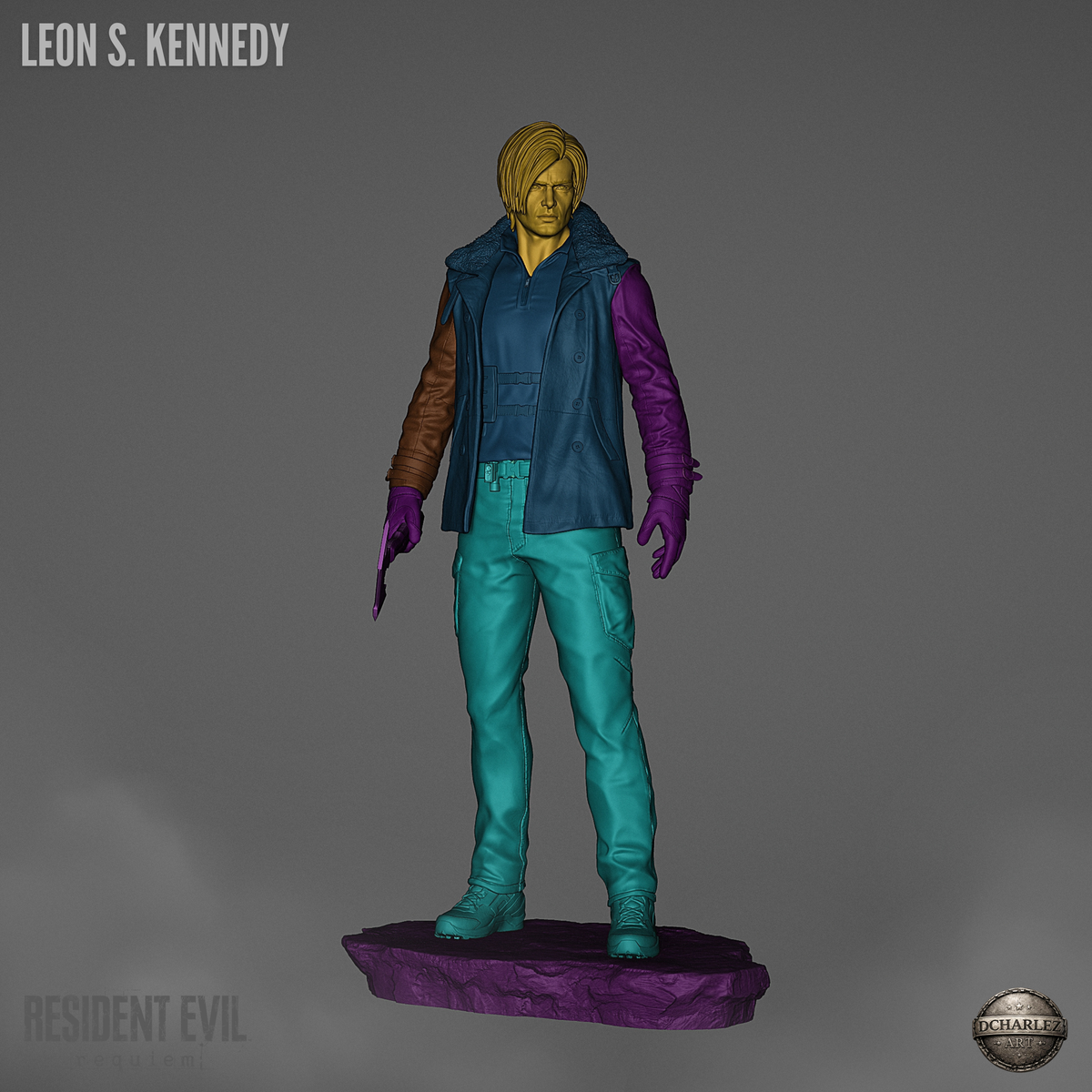 Leon Kennedy - Resident Evil Re9uiem - Resin Figure - Model Kit - High Detail Display Piece